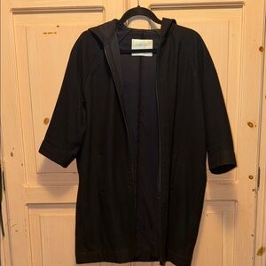 Scanlan Theodore Black Hooded Trench Coat